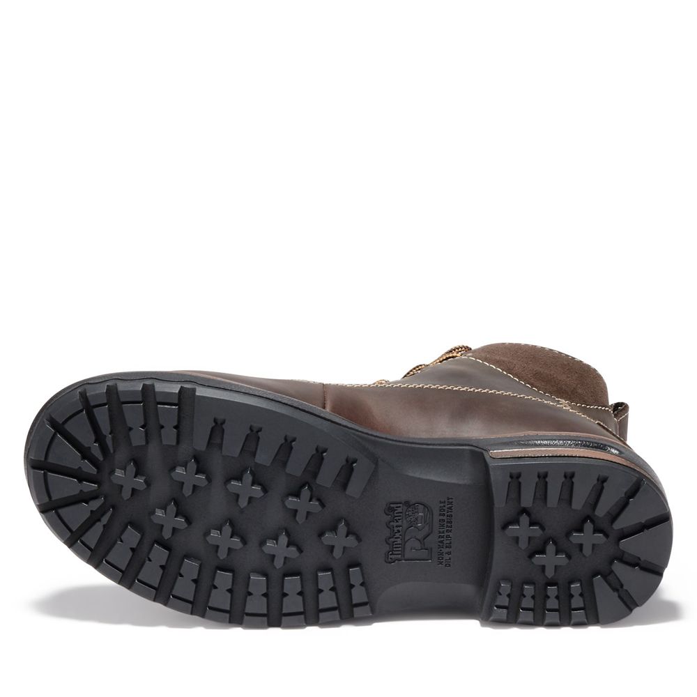 Botas de Trabajo Feminino - Timberland Pro® Hightower 6” Alloy Toe - QXTJB2843 - Marrom Escuro